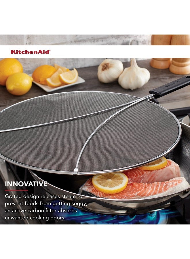 KitchenAid KitchenAid Gourmet Odor Absorbing Splatter Screen, 13-Inch, Black  - Image 4
