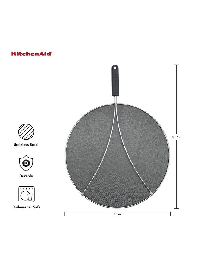 KitchenAid KitchenAid Gourmet Odor Absorbing Splatter Screen, 13-Inch, Black  - Image 2