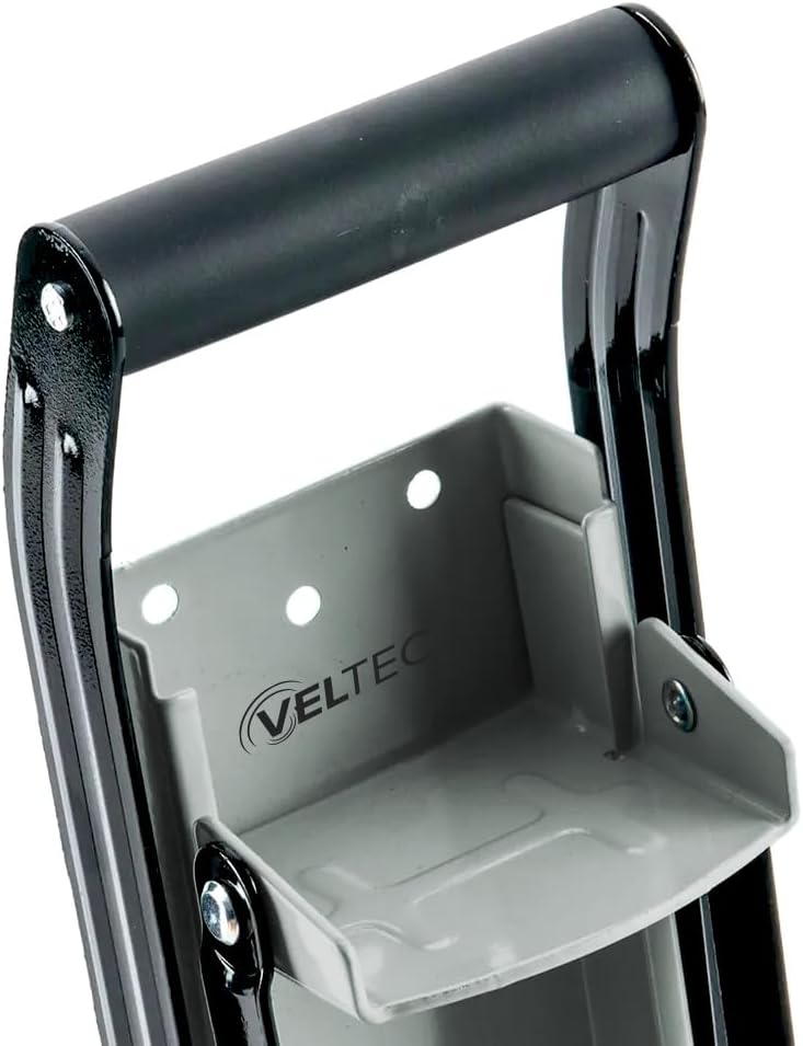 Veltec كسارة علب متميزة لإعادة التدوير وفتاحة زجاجات - كسارة علب سعة 16 أونصة و12 أونصة للعلب الألمنيوم، كسارة علب مثبتة على الحائط، تشمل براغي التثبيت (رمادي) - Image 5