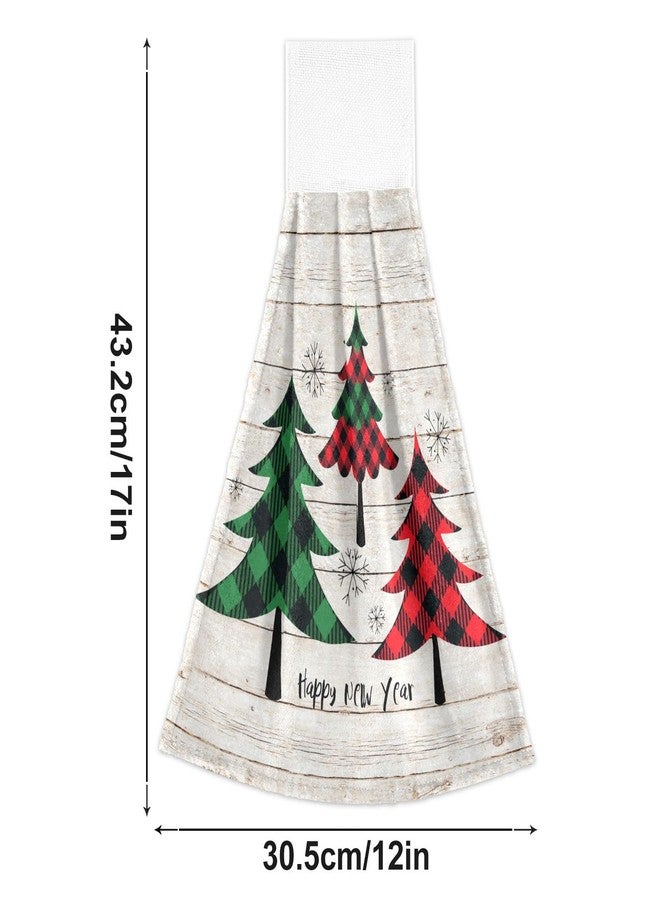 Kcldeci Christmas Tree Hanging Towels with Loop - Soft, Thick Hand & Dish Towels for Kitchen & Bathroom - Image 3