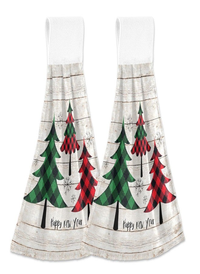 Kcldeci Christmas Tree Hanging Towels with Loop - Soft, Thick Hand & Dish Towels for Kitchen & Bathroom - Image 1