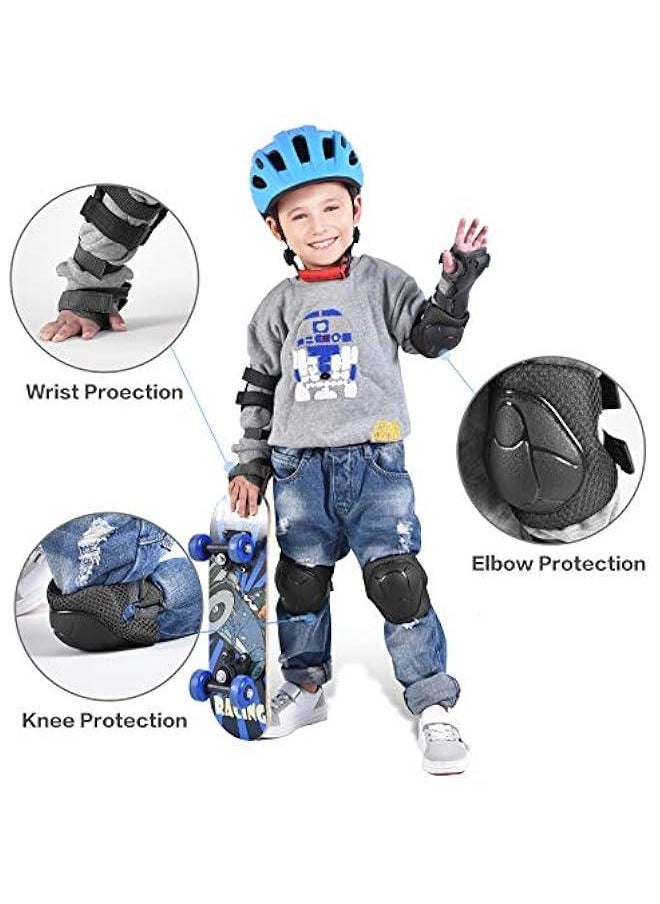 null - Knee Pads for Kids Knee Pads and Elbow Pads Toddler with Wrist Guards for Girls Boys 3 in 1 for Skating Cycling Bike Scooter - Image 1