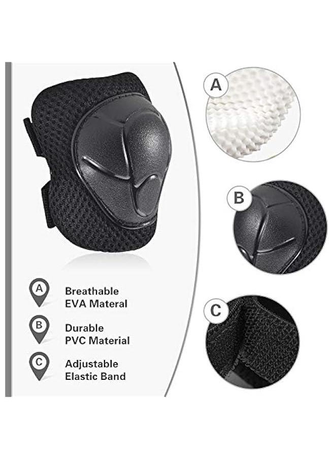 null - Knee Pads for Kids Knee Pads and Elbow Pads Toddler with Wrist Guards for Girls Boys 3 in 1 for Skating Cycling Bike Scooter - Image 1