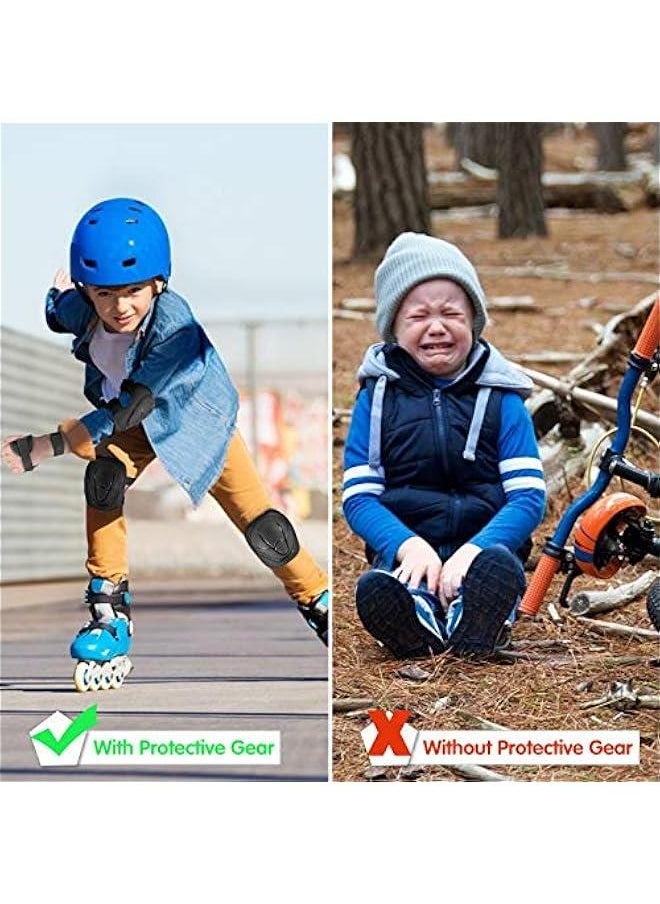 null - Knee Pads for Kids Knee Pads and Elbow Pads Toddler with Wrist Guards for Girls Boys 3 in 1 for Skating Cycling Bike Scooter - Image 1