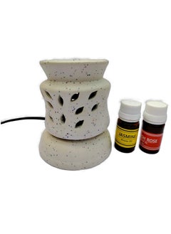 homedecor anurudh homedecor anurudh bharti Aroma Ceramic Electric Heat Diffuser for Home 10 ml Aroma Oil in Fragrance of Rose Jasmine  - Image 1