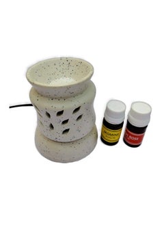 homedecor anurudh homedecor anurudh bharti Aroma Ceramic Electric Heat Diffuser for Home 10 ml Aroma Oil in Fragrance of Rose Jasmine  - Image 2