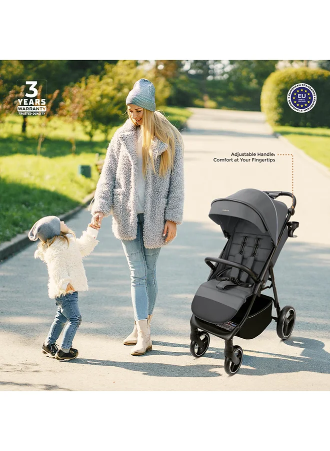 neobreez TETRA Ultra-Compact Lightweight Travel All-Terrain Toddler Baby Stroller, Baby Trolley Pushchair Buggy W/Cup Holder, One Hand Fold Deep&Wide Seat, Waterproof UPF 50+ Canopy, 0-4yrs,  22kg, 3yrs Warranty