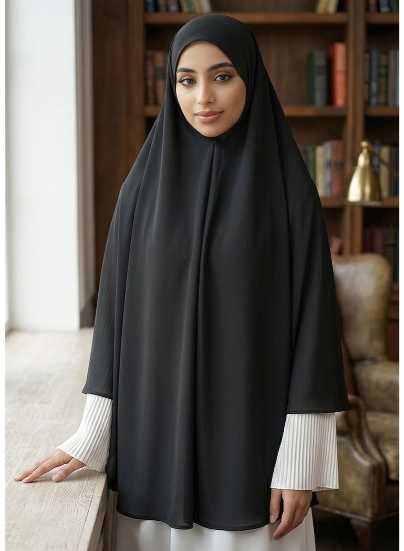 Women Abaya Hijab Solid Color Long Scarf With Sunscreen Convenient Turban HeadScarf Can Cover the Whole Body, Daily Under Cap Women Veil - Image 1
