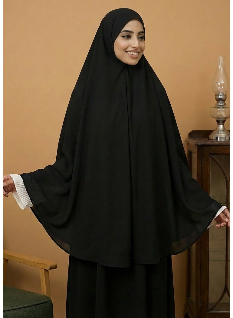 Women Abaya Hijab Solid Color Long Scarf With Sunscreen Convenient Turban HeadScarf Can Cover the Whole Body, Daily Under Cap Women Veil - Image 4
