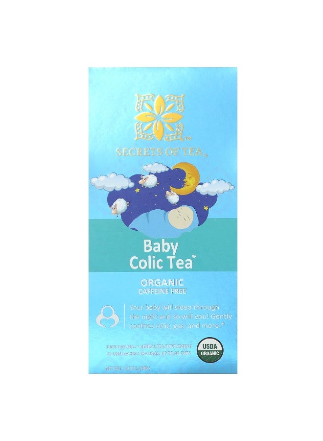 Secrets of Tea, Organic Baby Colic Tea, Caffeine Free, 20 Unbleached Tea Bags, 1 oz (28 g) - Image 1