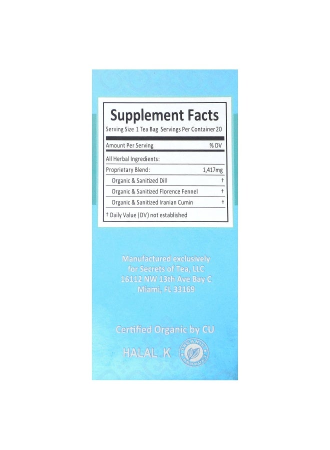 Secrets of Tea, Organic Baby Colic Tea, Caffeine Free, 20 Unbleached Tea Bags, 1 oz (28 g) - Image 2