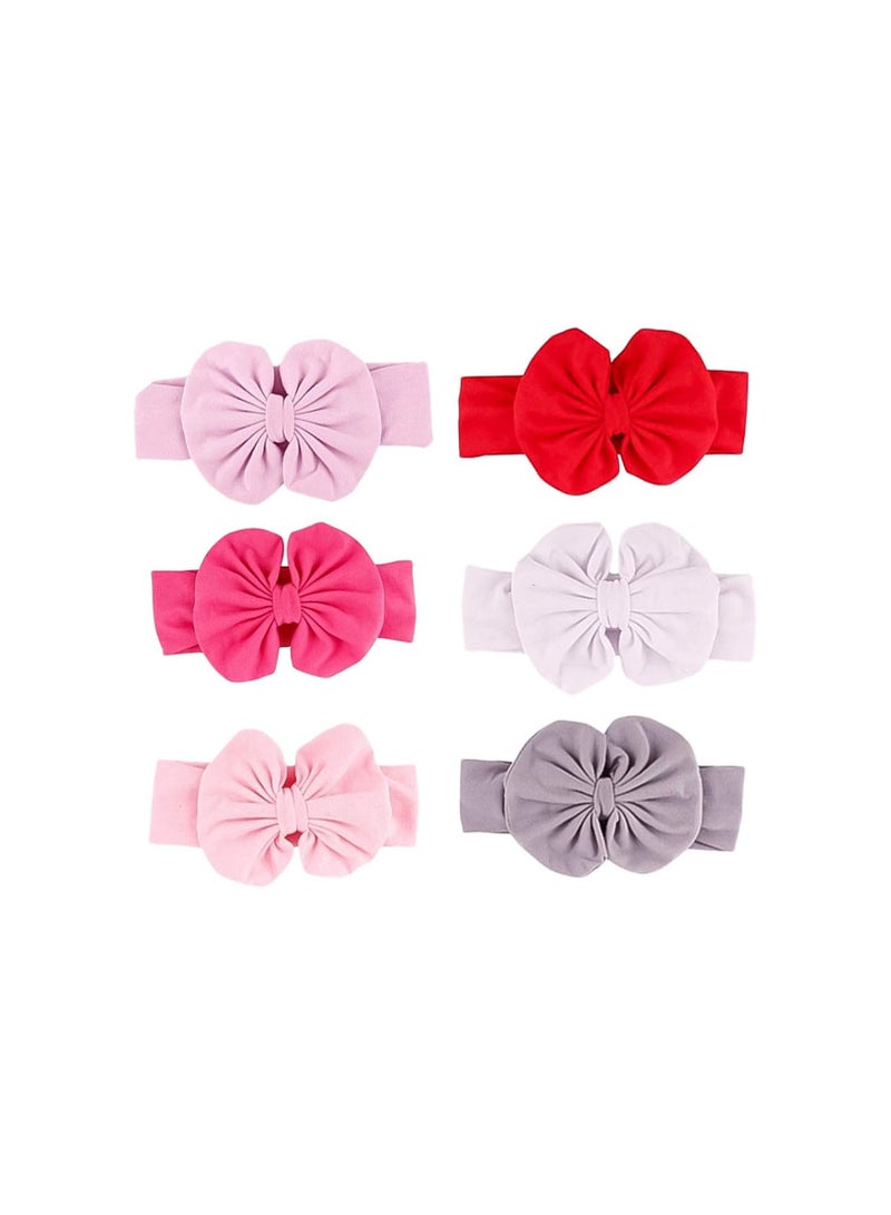 GGOOT 6pcs Baby Hair Bands Cute Rabbit Ears Elastic Soft Hairband Hair Hoop Hair Accessories Headdress for Newborn Toddler Child Girls Infant  - Image 1