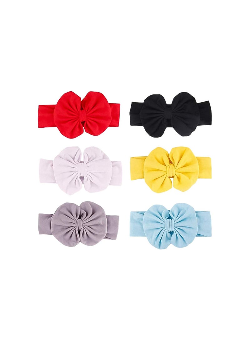 GGOOT 6pcs Baby Hair Bands Cute Rabbit Ears Elastic Soft Hairband Hair Hoop Hair Accessories Headdress for Newborn Toddler Child Girls Infant  - Image 2