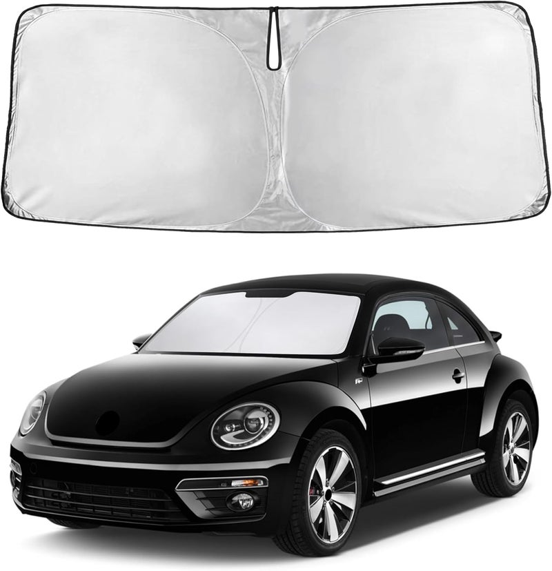 EcoNour Windshield Sunshade for Volkswagen VWBeetle 2012-2017 2018 2019, Sun Visor for Front Windshield & Window Sun Shade Cover, UV Heat Blocker & Protector, Car Accessories - Image 1