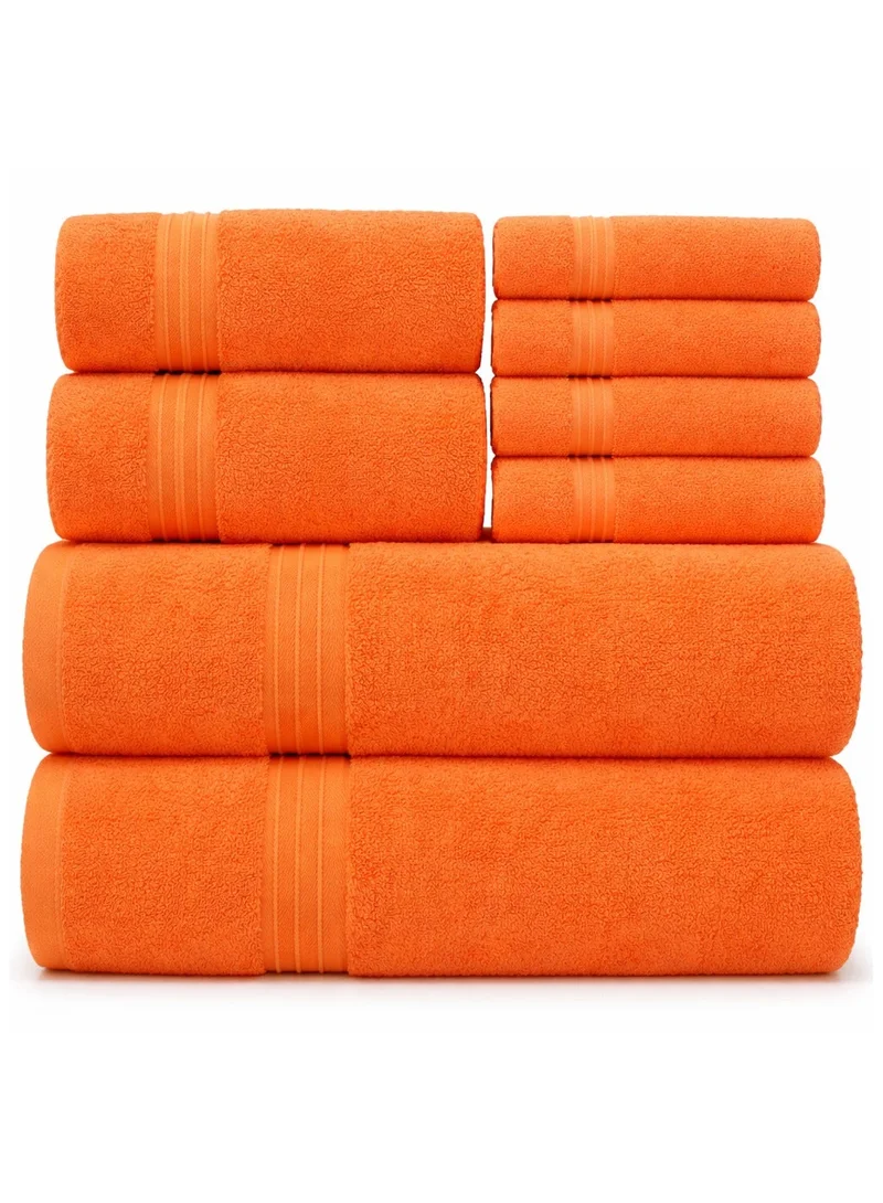 Bliss Casa Bliss Casa - 8 Pieces Towel Set - 2 Bath Towels, 2 Hand Towels, and 4 Washcloths, 600 GSM Ring Spun Cotton Highly Absorbent Towels for Bathroom, Shower Towel