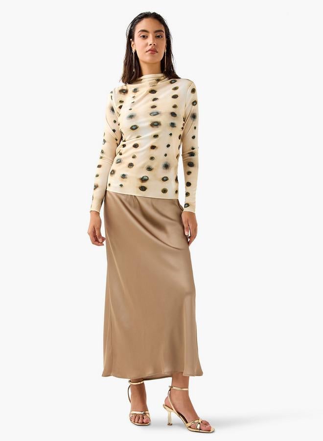 Iconic Cowl Back Top with Long Sleeves - Image 3