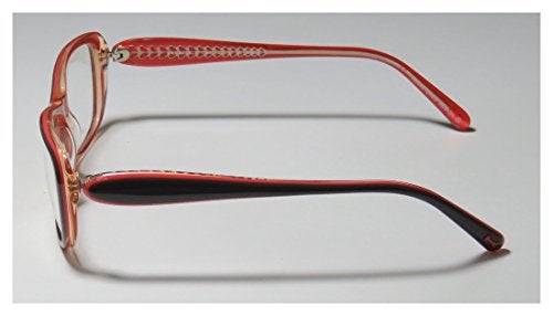Koali 7184k For Ladies/Women Designer Full-Rim Shape Hip Ophthalmic Fashion Accessory Eyeglasses/Eyeglass Frame (53-14-130, Taupe/Coral/Transparent Orange) - Image 4