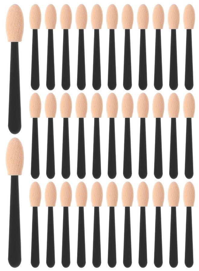 Exircy Disposable Eyeshadow Applicator, 100 Pcs Eyeshadow Sponge Applicator Small Eyeshadows Brush Single-Ended 1.85 Inch Portable Travel Mini Eye Makeup Brushes Short Eyeshadows Brushs for Women - Image 1