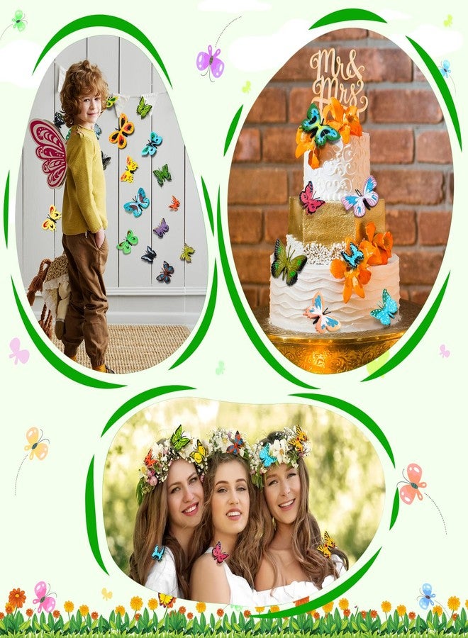 KVCSYAW 38 PCS Plastic Butterflies Toy, Butterfly Action Figures Art Toys, 38 Styles Colorful Lifelike Interactive Butterfly Decoration for Kindergarten, School Education and Animal Themed Party Decor - Image 5