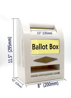 PARTNER Suggestion Box, Donation Box, Post Box, Comment Box, Lock and Pen for Wall or Countertop, 6 Replaceable Labels  - Image 4