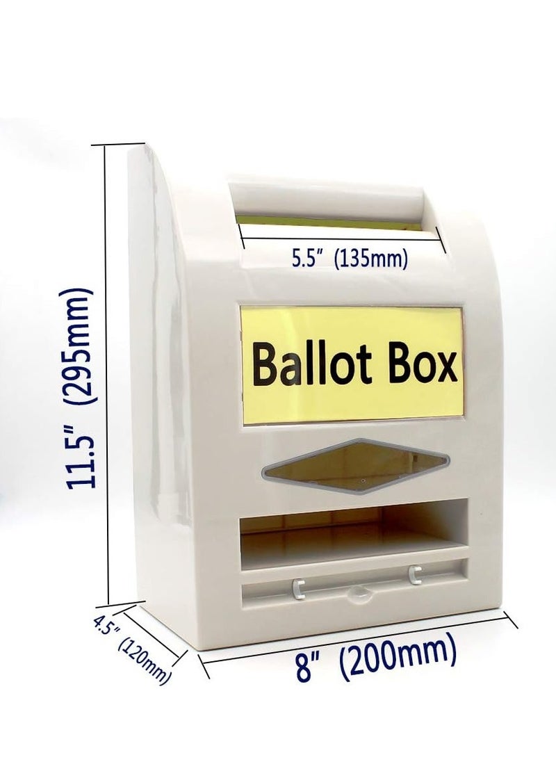 PARTNER - Suggestion Box, Donation Box, Post Box, Comment Box, Lock and Pen for Wall or Countertop, 6 Replaceable Labels - Image 1