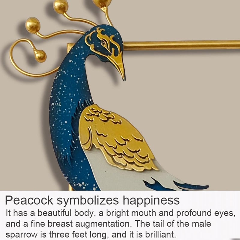 OVIK - Multicolor Peacock Metal Wall Art Showpiece Decor Handmade Metal Wall Mounted Sculpture, Decoration Perfect for Living Room Bedroom Kitchen Office (Size 35x18 inch) - Image 3