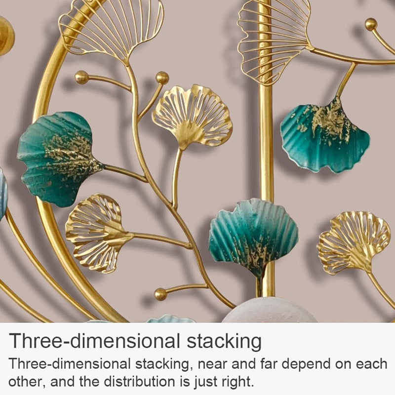 OVIK - Multicolor Peacock Metal Wall Art Showpiece Decor Handmade Metal Wall Mounted Sculpture, Decoration Perfect for Living Room Bedroom Kitchen Office (Size 35x18 inch) - Image 5
