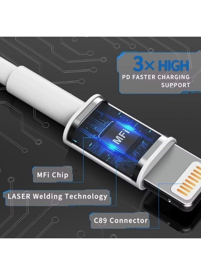 بلجن كابل شحن آيفون فائق السرعة Type-C ↔ Lightning لايتنج PD 3.0 – شحن سريع وآمن لأجهزة iPhone من 8 حتى iPhone 15 Pro Max | شريحة MFi أصلية لتوافق كامل مع نظام iOS | تصميم متين بموصلات عالية الجودة لأداء موثوق وسرعة شحن مضمونة - Image 2