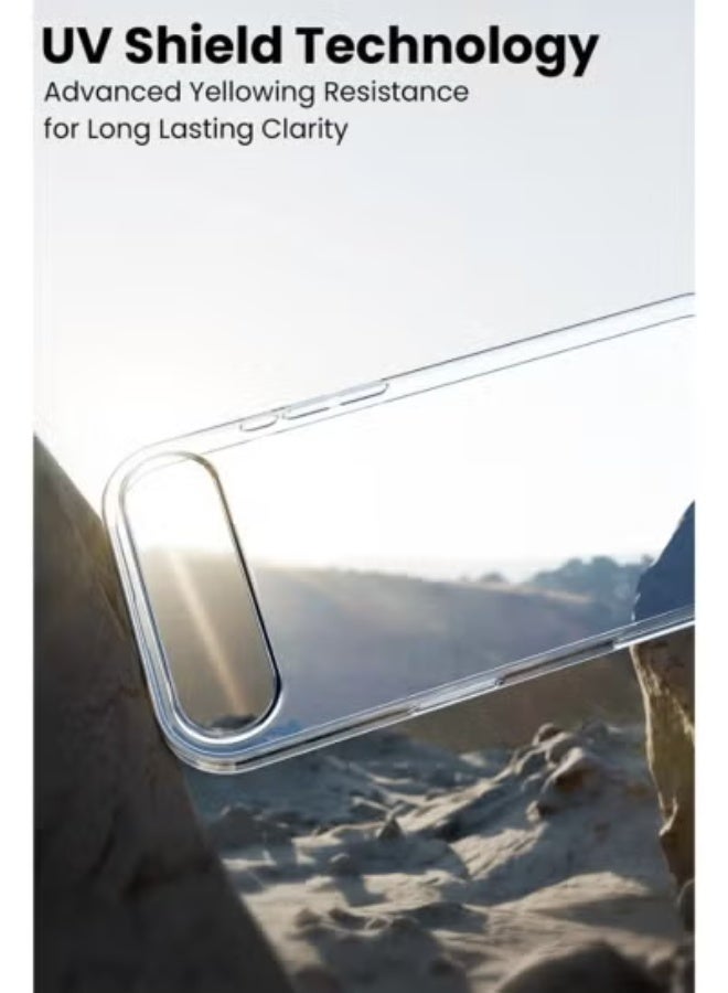TIGER Ultra Clear Shockproof Silicone Case Cover for iPhone 17 Air | Transparent Flexible Back Cover with Raised Edge Bump Protection | Lightweight Slim Design | Anti-Scratch & Shock Absorption | Soft TPU Protective Mobile Case | Clear Crystal Finish - Image 2