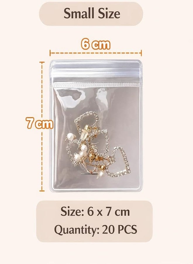 DUANT Transparent Jewellery Organiser Pouch Set (20PCS), Jewellery Pouches with Zipper, Transparent Ziplock Bags for Necklace Organizer, Earrings, Rings & Bracelets – Travel Jewellery Storage Pouch - Image 3