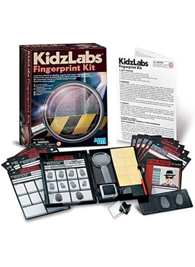 4M KidzLabs Fingerprint Kit â€“ Learn Crime Scene Investigation Techniques with Dusting Powder, Brush, Lifting Tape & More | STEM Detective Toy for Kids Ages 8+ / 00-03248 - Image 3