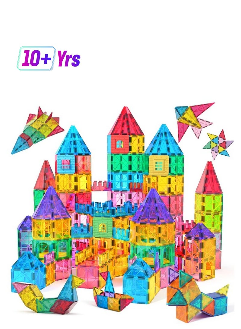Jasonwell Magnetic Tiles Kids Magnetic Blocks Building Sets 3D Magnet Tile Building Blocks Toy Construction Educational Stem Toys Gifts For Toddlers Boys Girls 3 4 5 6 7 8 9 10 + Year Old  - Image 1