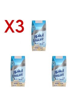 انشور 3 عبوات حليب إنشور فنيلا مكمل غذائي  Ensure 200ml  - Image 3