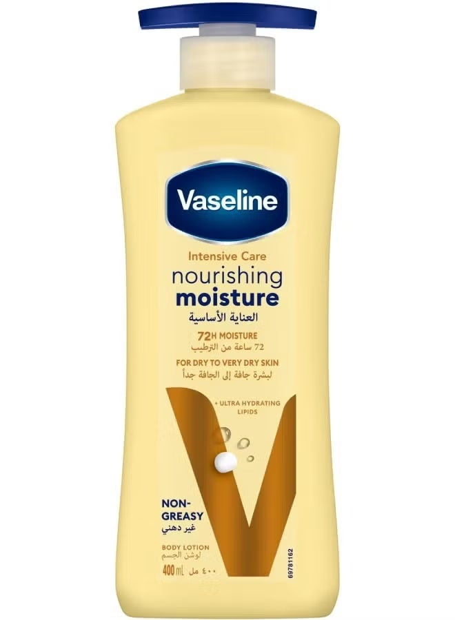 Vaseline Lotion Intensive Care Nourishing Moisture For Dry Skin White/Blue 400ml - Image 1