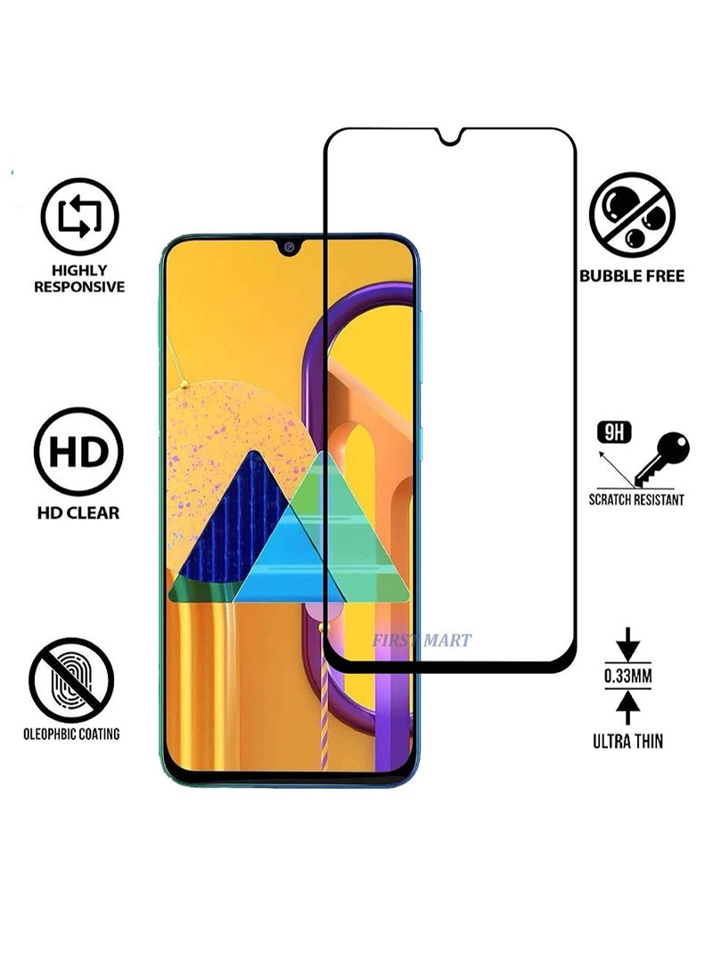 ELTRAZONE Screen Guard for Samsung Galaxy M30s / M30 / M31 / M21 / A30 / A30s / A50 / A50s Tempered Glass Screen Protector Full Glue Edge-to-Edge Gorilla Screen Protector  - Image 2