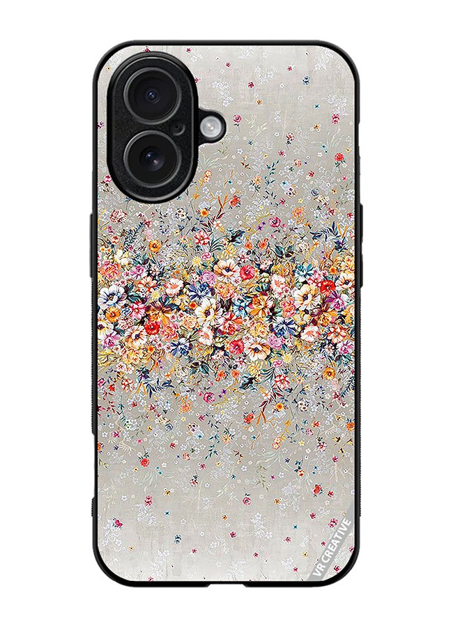 VR CREATIVE Protective Case Cover For Apple iPhone 17 Digital Floral Garland Design Multicolour