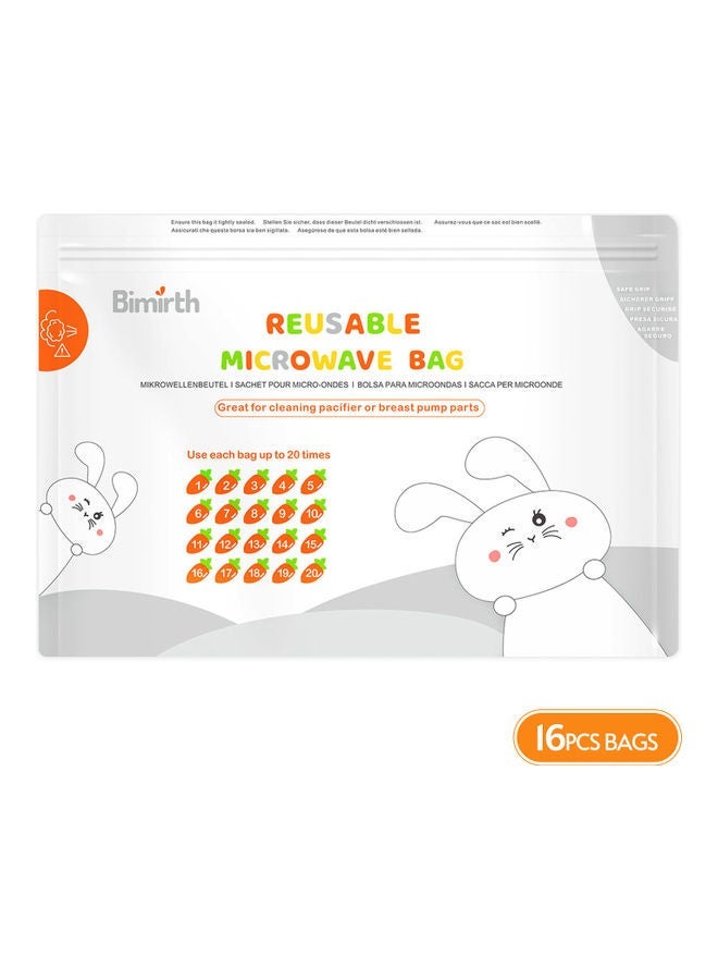 Bimirth 16-Piece Reusable Microwave Sterilizer Bag 16 pieces/box - Image 2