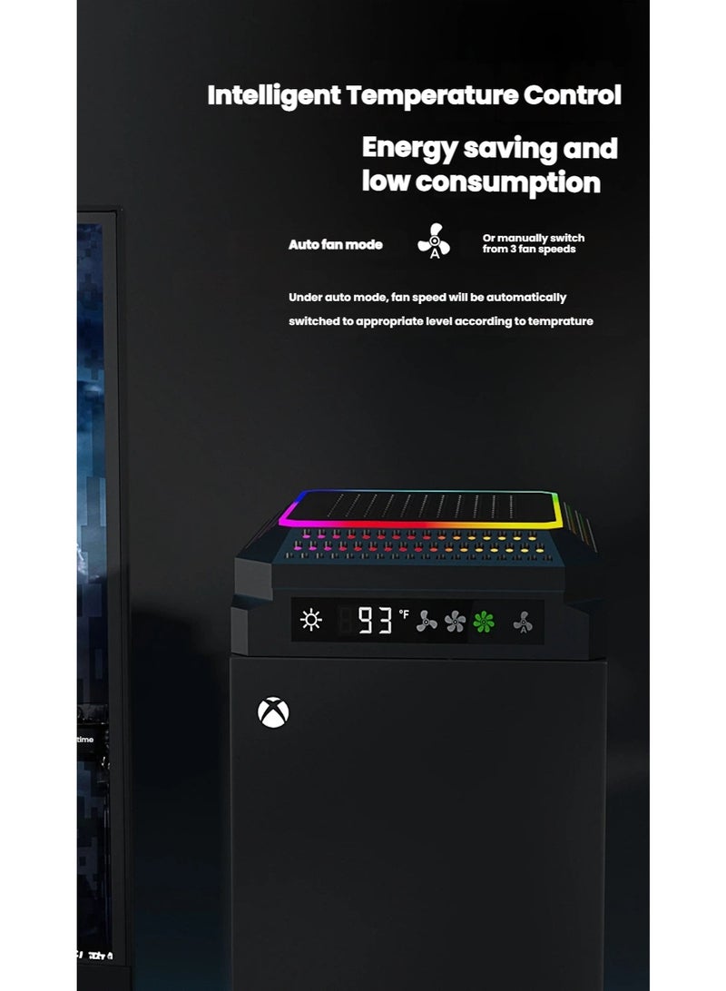 RGB Xbox Cooling Fan, RGB Cooling Fan for Xbox Series X, LED Light RGB Effect, Auto Fan Mode - Image 3