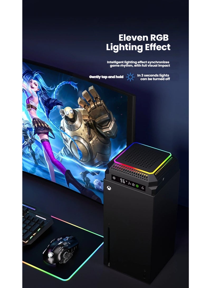 RGB Xbox Cooling Fan, RGB Cooling Fan for Xbox Series X, LED Light RGB Effect, Auto Fan Mode - Image 4
