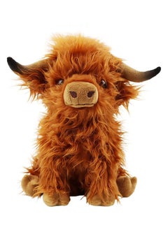 NajmStyle Soft Highland Cow Plush Toy - Hypoallergenic 10" Stuffed Animal with Safety Certification, Ramadan Gift for Kids & Home Decor  - Image 1