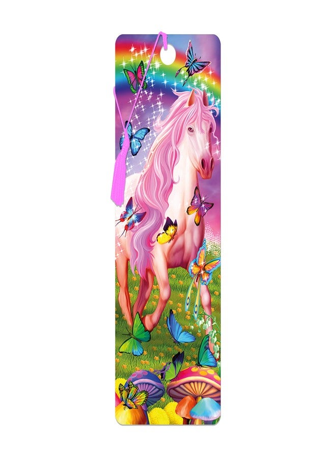 3D LiveLife Bookmark - Pink Pony Dazzle from Deluxebase. Cute Lenticular Horse Page Marker. Animal Themed Accessories for Book Lovers. Small Gifts for Men, Women, Writers and Teachers. - Image 1