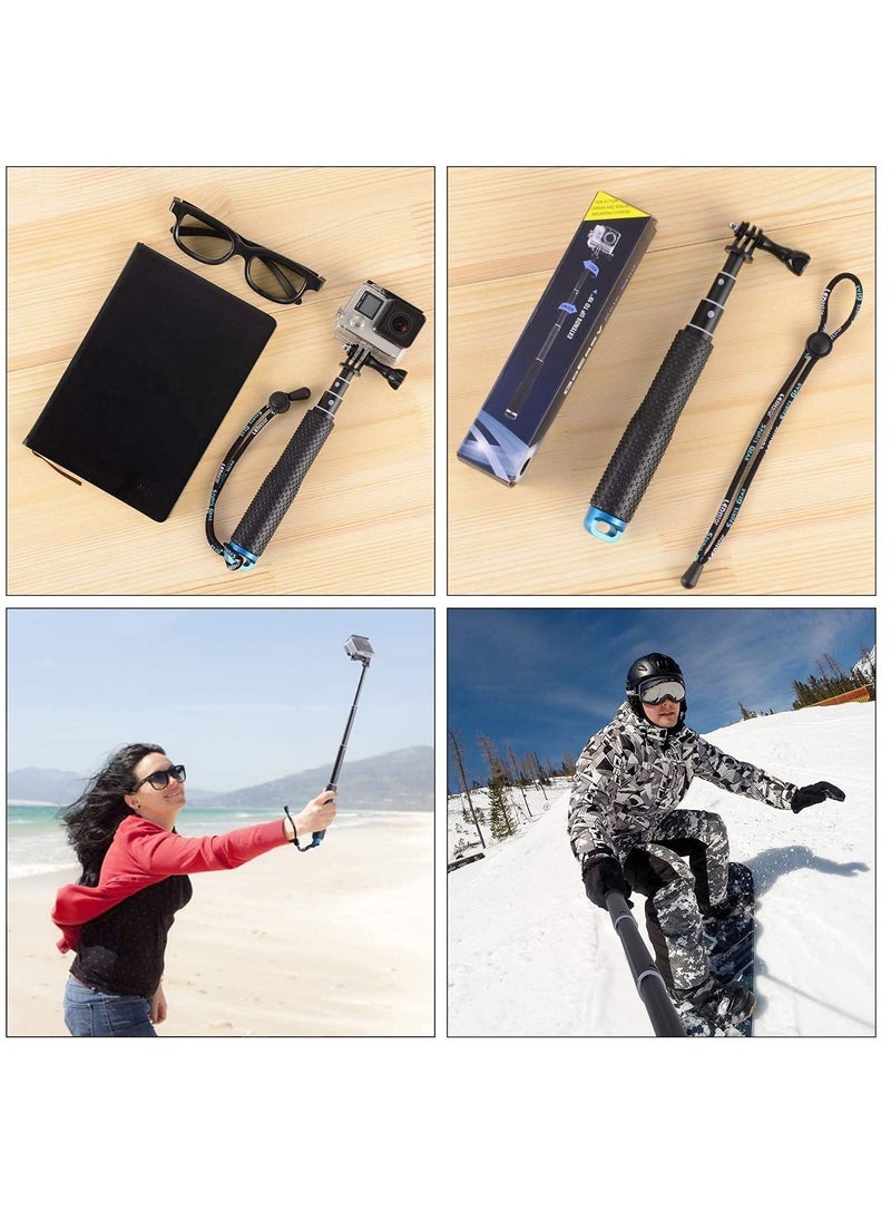 Generic - Selfie Stick, 19” Waterproof Hand Grip Adjustable Extension Monopod Pole Compatible with GoPro Hero 9 8 7 6 5 4 3+ 3 2 1 Session - Image 1