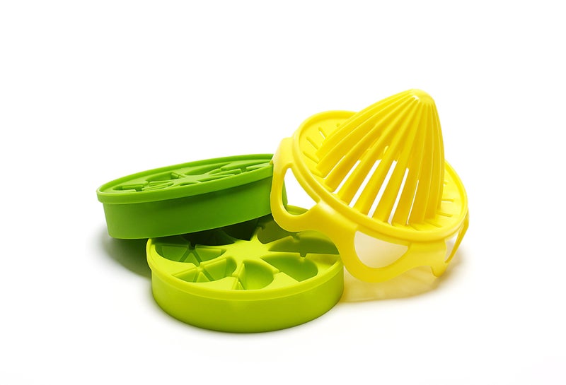 Full Circle Lemon Drops Citrus Ice Cube Infusion Set with Reamer and Silicone Trays 3piece Set