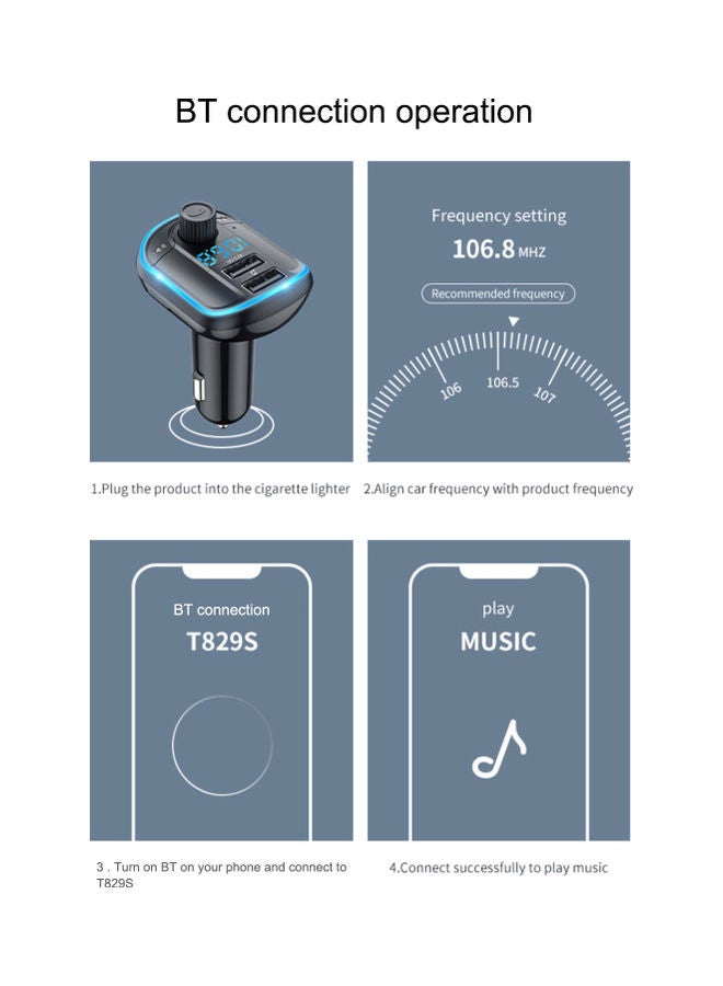 NIBEMINENT Car Bluetooth FM Transmitter - Image 5