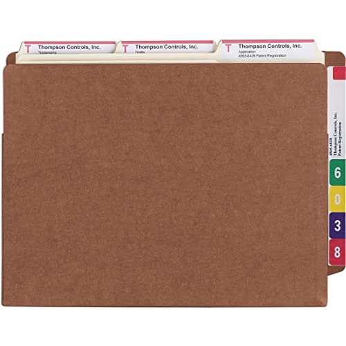 Smead End Tab TUFF® File Pocket, Reinforced Straight-Cut Tab, 3-1/2" Expansion, Tyvek® Gusset, Extra Wide Letter Size, Redrope, 10 per Box (73780) - Image 2