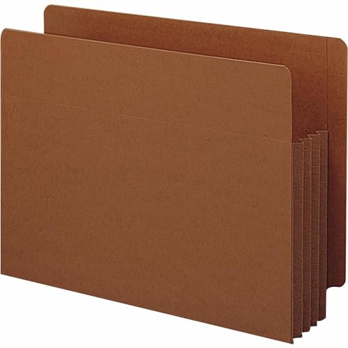Smead End Tab TUFF® File Pocket, Reinforced Straight-Cut Tab, 3-1/2" Expansion, Tyvek® Gusset, Extra Wide Letter Size, Redrope, 10 per Box (73780) - Image 3