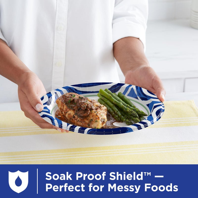 Dixie Ultra, Large Paper Plates, 10 Inch, 44 Count, 3X Stronger*, Heavy Duty, Microwave-Safe, Soak-Proof, Cut Resistant, Disposable Plates For Heavy, Messy Meals - Image 3