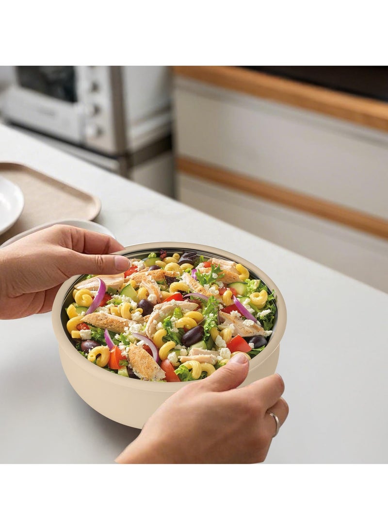 كي واي دي أطباق تغذية الأطفال الصغار: 4 أوعية من الفولاذ المقاوم للصدأ مع مقاومة الامتصاص للانسكاب، مقاومة للحرارة 100 ٪ من السيليكون ذو الدرجة الغذائية (خالية من BPA)، فرن ميكروويف وغسالة أطباق آمنة - Image 5