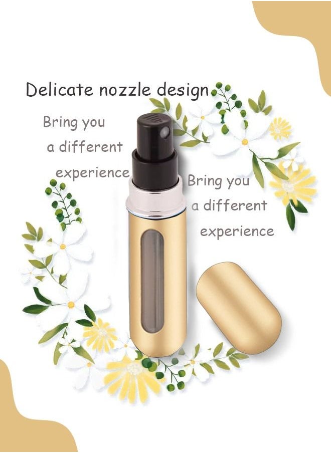 Generic 1pcs Perfume Spray Bottle Set,Portable Perfume Refillable Spray Bottle，Mini Atomizer Spray Perfume Bottle Set for Travel ,Gold  - Image 2