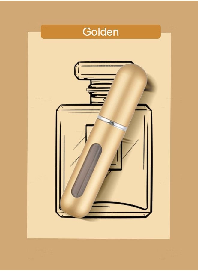 Generic 1pcs Perfume Spray Bottle Set,Portable Perfume Refillable Spray Bottle，Mini Atomizer Spray Perfume Bottle Set for Travel ,Gold  - Image 4